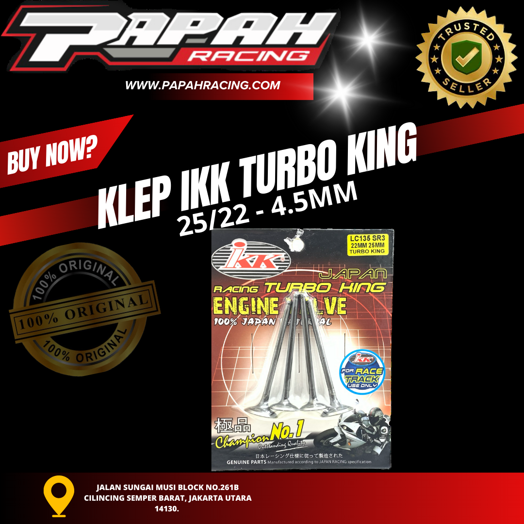 KLEP IKK TURBO UKURAN 25-22 DIAMETER 4.5MM IKK
